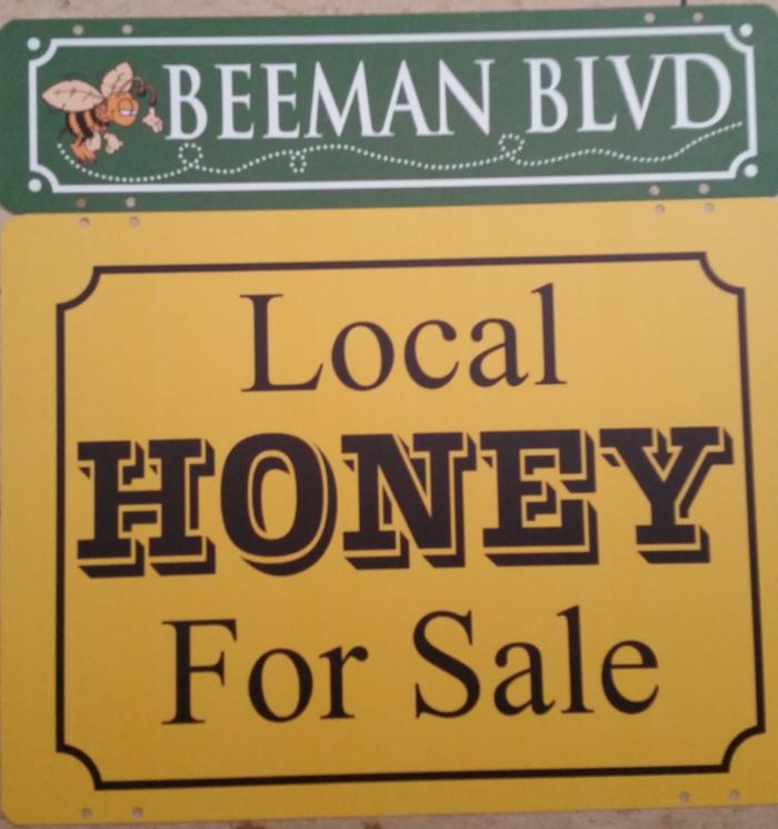 honey for sale sign
